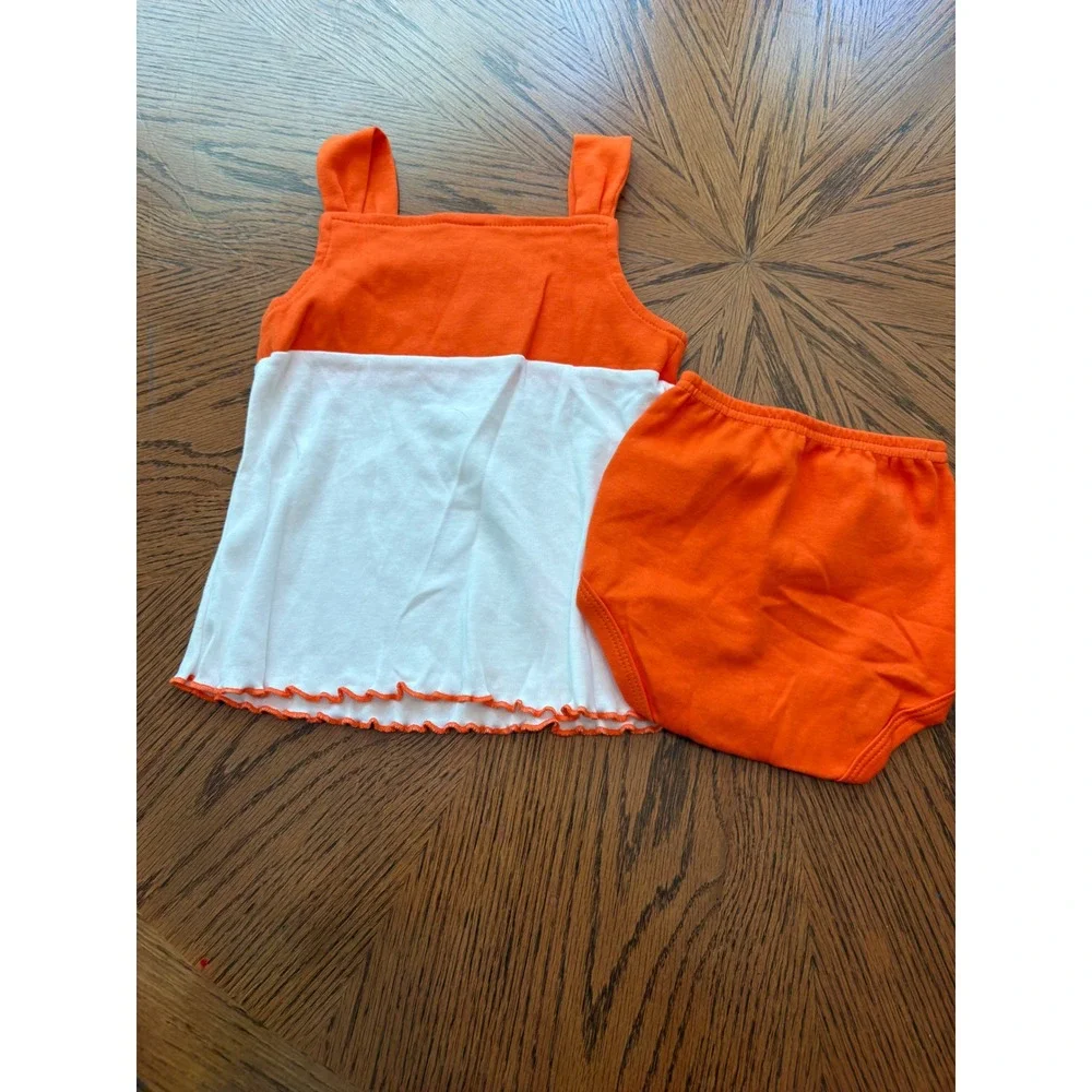 Little King Clemson Tigers Baby Girls 18M Orange White Tank Top Bloomers Set